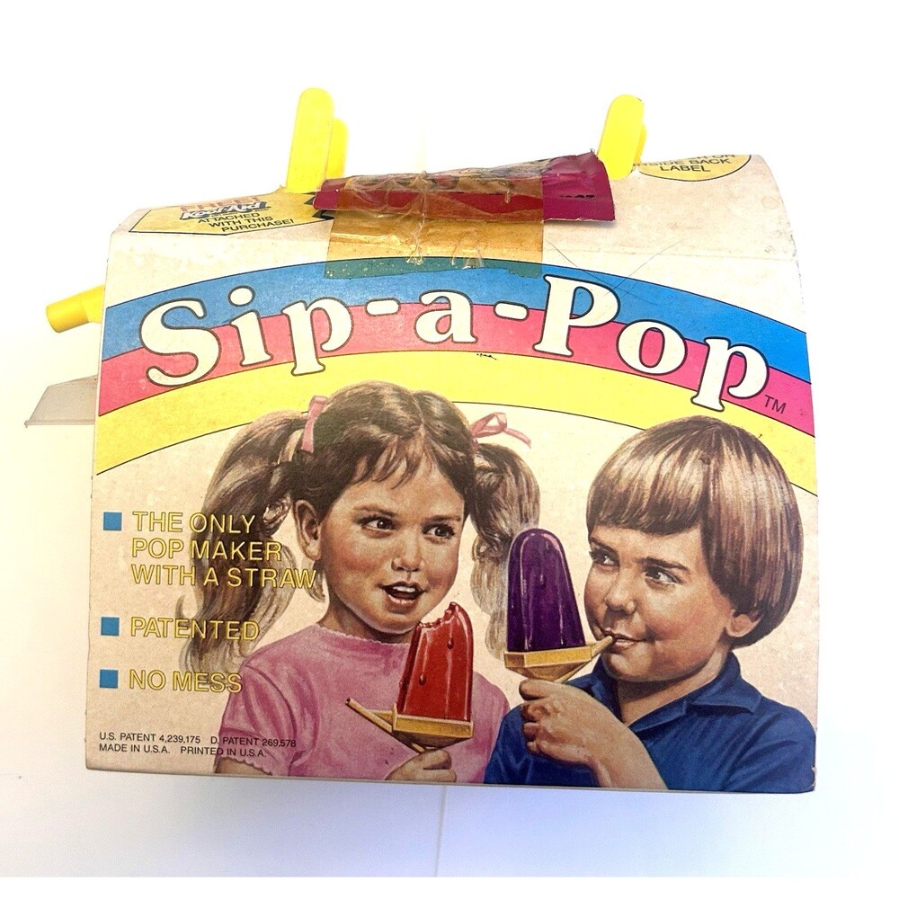 Retro Sip-a-Pop Ice Pop Mold Set With Sipping Straw/ Purplesaurus Rex Kool-Aid